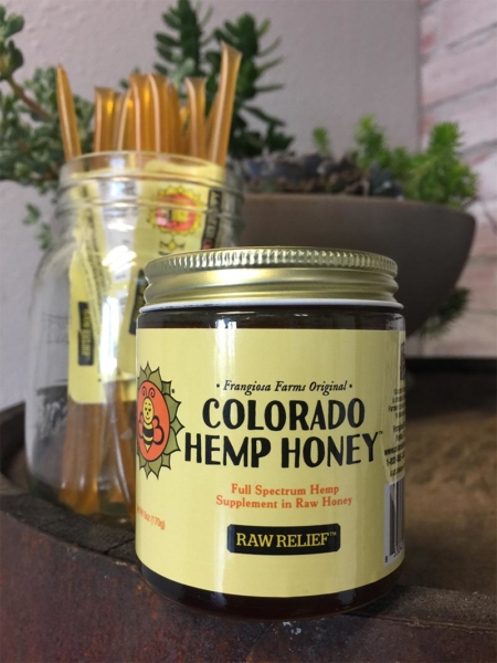 Jar of Raw Relief Full Spectrum Hemp Honey